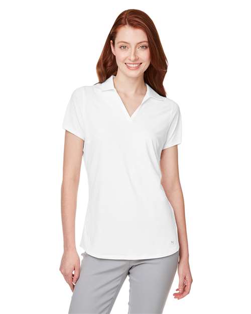 Women's Cloudspun Free V-neck Polo - Puma Golf - 597695