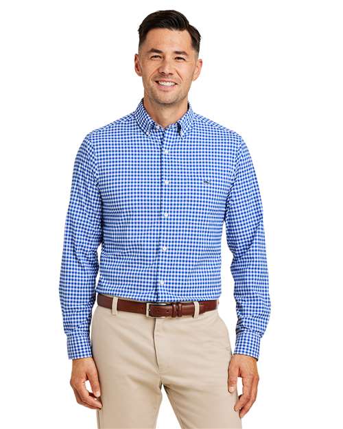 Men's On-The-Go Nylon Gingham Shirt - vineyard vines - W012060