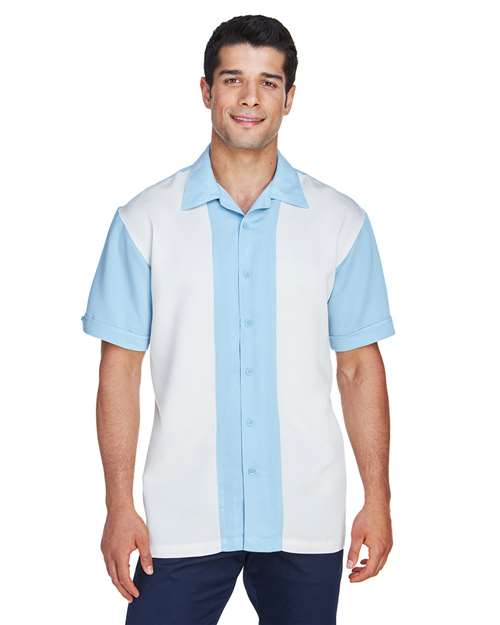 Men's Two-Tone Camp Shirt - Harriton - M575