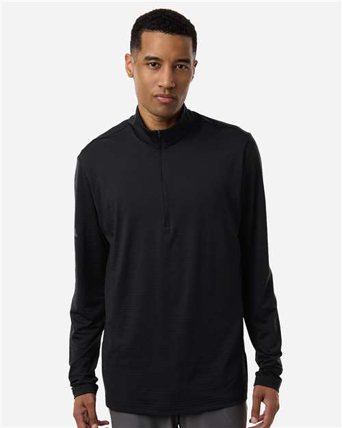 Men's Textured Stripe Quarter-Zip Pullover - Adidas - A708
