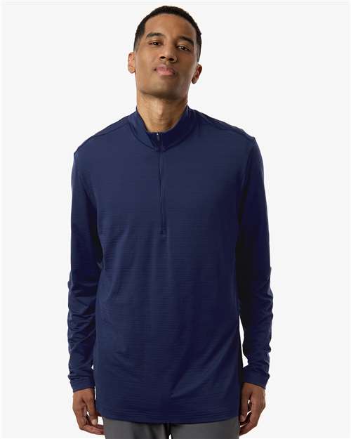 Men's Textured Stripe Quarter-Zip Pullover - Adidas - A708