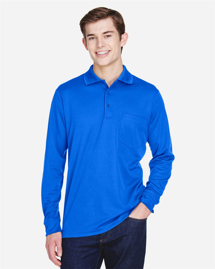 Men's Pinnacle Performance Long Sleeve Piqué Polo with Pocket - CORE365 - 88192P
