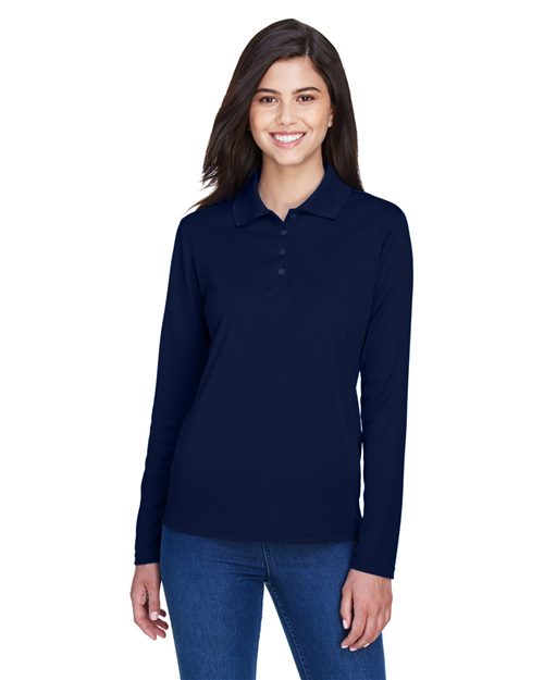 Women's Pinnacle Performance Long Sleeve Piqué Polo - CORE365 - 78192