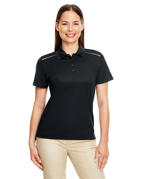 Women's Radiant Performance Piqué Polo with Reflective Piping - CORE365