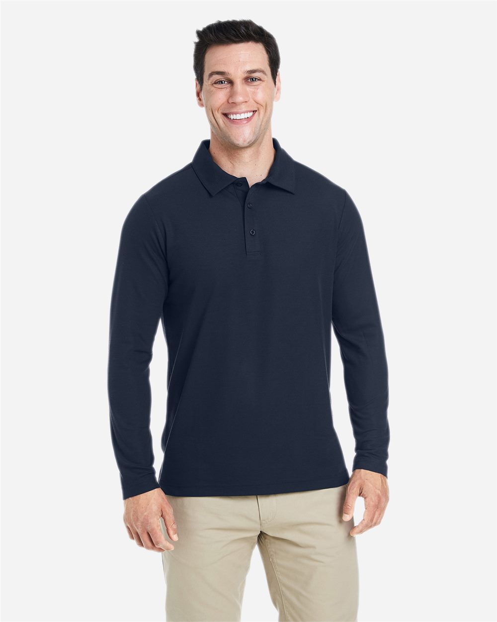 Men's Fusion ChromaSoft™ Long Sleeve Pique Polo - CORE365 - CE112L