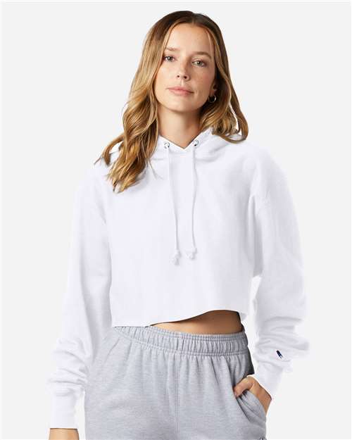 Women's Reverse Weave® Hooded Cropped Sweatshirt - Champion - 16143