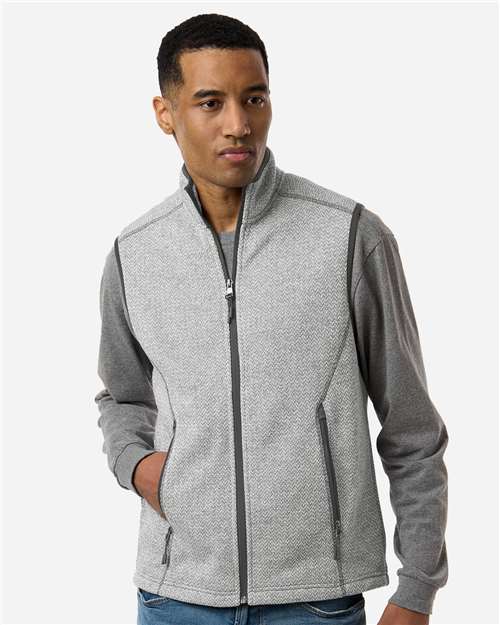 Men's Jasper Jacquard Fleece Vest - North End - NE731