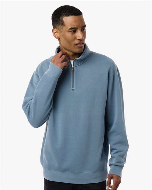 Unisex Pigment-Dyed Quarter-Zip Pullover - Independent Trading Co. - PRM4600QZ