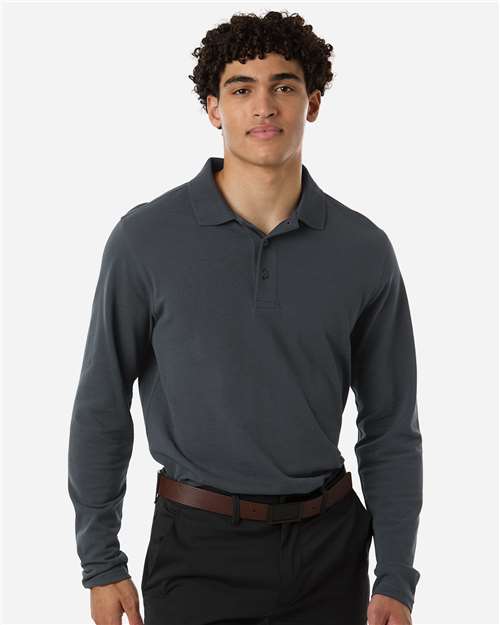 Men's Valiant Cotton Snag Protect Long-Sleeve Polo - Harriton – M205L