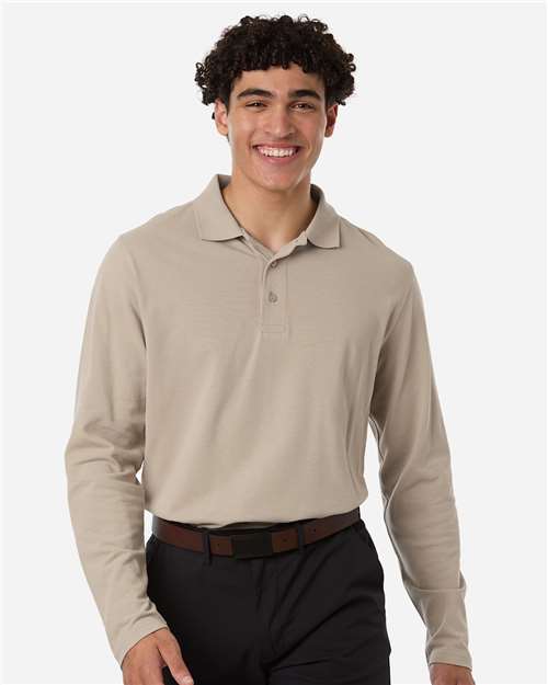 Men's Valiant Cotton Snag Protect Long-Sleeve Polo - Harriton – M205L