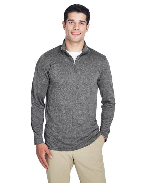 Men's Cool & Dry Heathered Performance Quarter-Zip Pullover - UltraClub - 8618