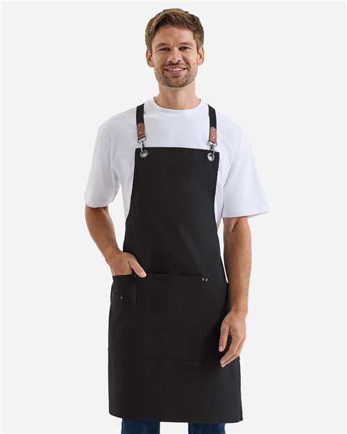 Unisex Clip & Clasp Cross-Back Bib Apron - Artisan Collection by Reprime - RP182