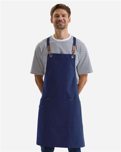 Unisex Clip & Clasp Cross-Back Bib Apron - Artisan Collection by Reprime - RP182
