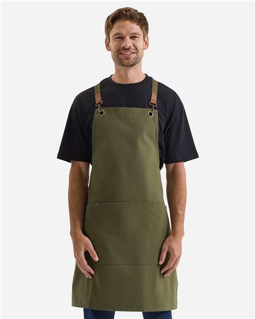Unisex Clip & Clasp Cross-Back Bib Apron - Artisan Collection by Reprime - RP182
