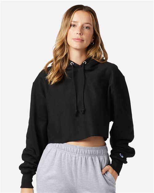 Women's Reverse Weave® Hooded Cropped Sweatshirt - Champion - 16143