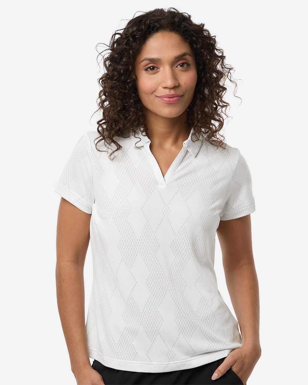 Women's Textured Jacquard Polo - Adidas – A727