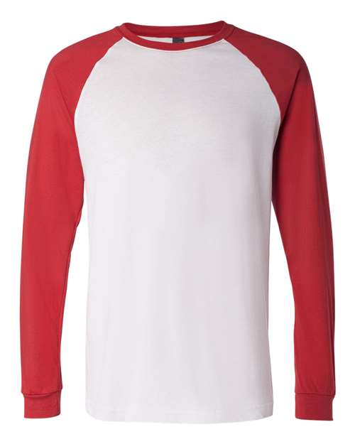 Men's Long Sleeve Jersey Baseball Tee - BELLA + CANVAS - 3000