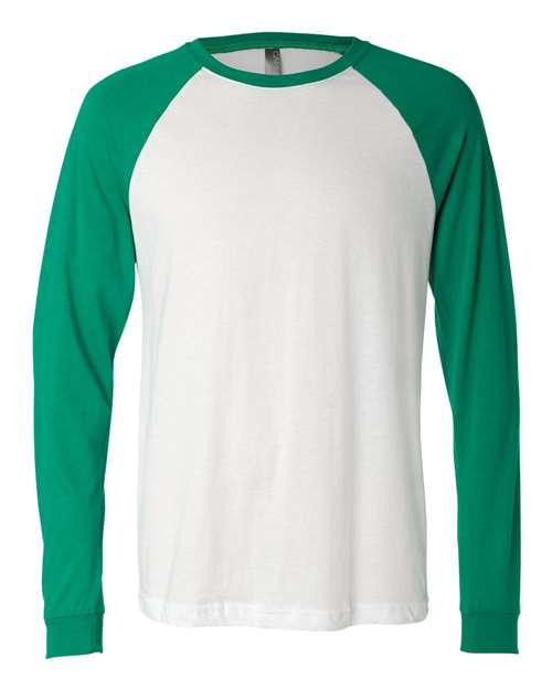 Men's Long Sleeve Jersey Baseball Tee - BELLA + CANVAS - 3000