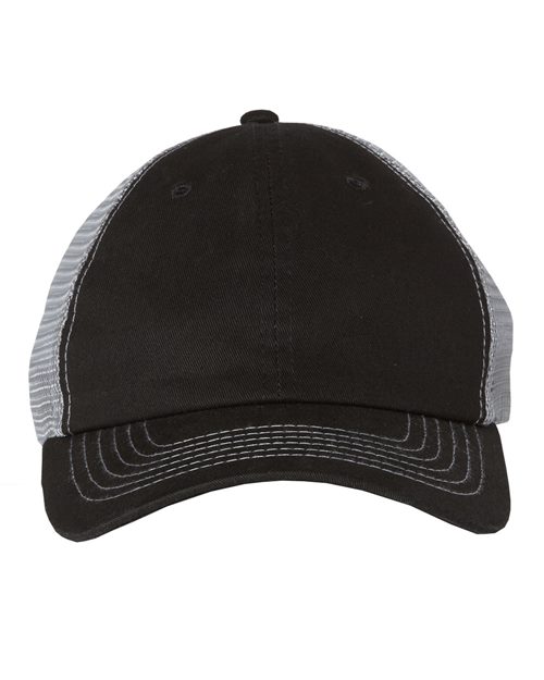 Contrast-Stitch Mesh-Back Cap - Valucap