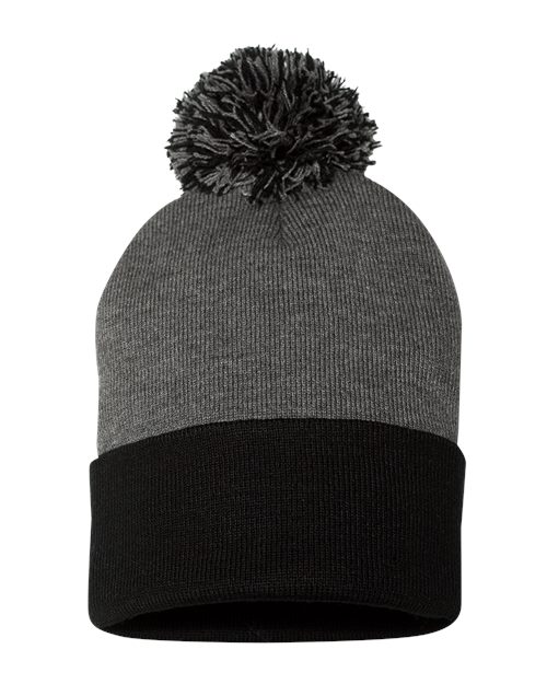 12" Pom-Pom Cuffed Beanie - Sportsman