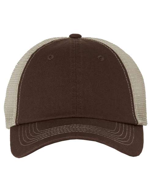 Contrast-Stitch Mesh-Back Cap - Valucap