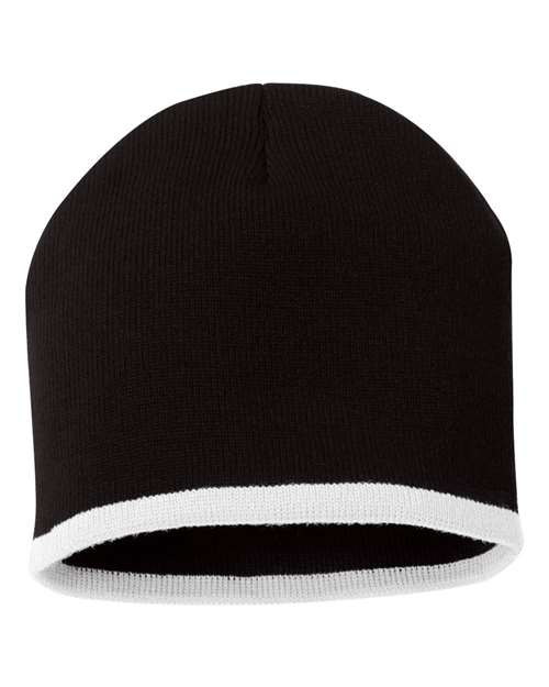 8" Bottom-Striped Beanie - Sportsman