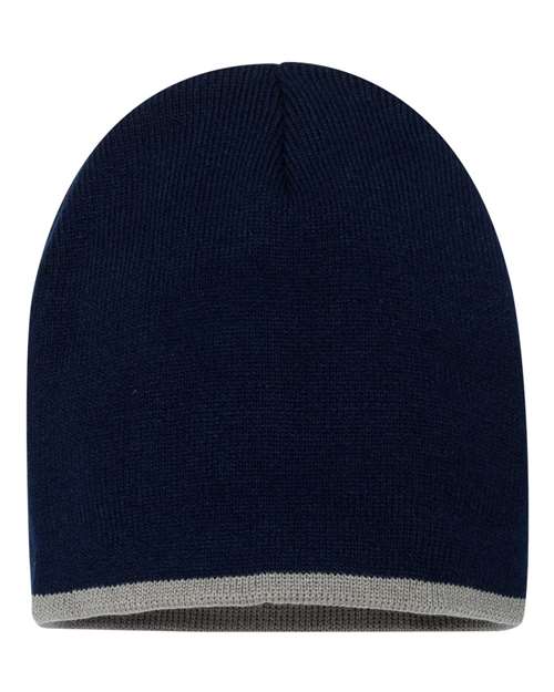 8" Bottom-Striped Beanie - Sportsman