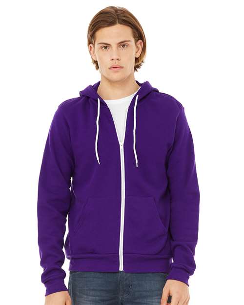 Unisex Sponge Fleece Full-Zip Hoodie Sweatshirt - BELLA + CANVAS - 3739