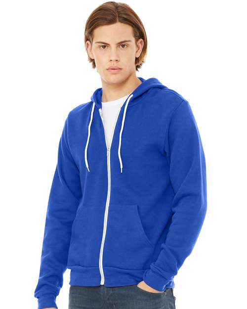 Unisex Sponge Fleece Full-Zip Hoodie Sweatshirt - BELLA + CANVAS - 3739