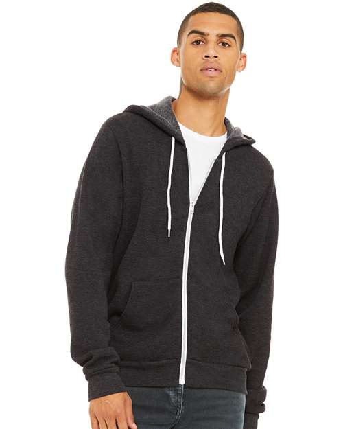 Unisex Sponge Fleece Full-Zip Hoodie Sweatshirt - BELLA + CANVAS - 3739