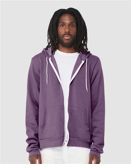 Unisex Sponge Fleece Full-Zip Hoodie Sweatshirt - BELLA + CANVAS - 3739
