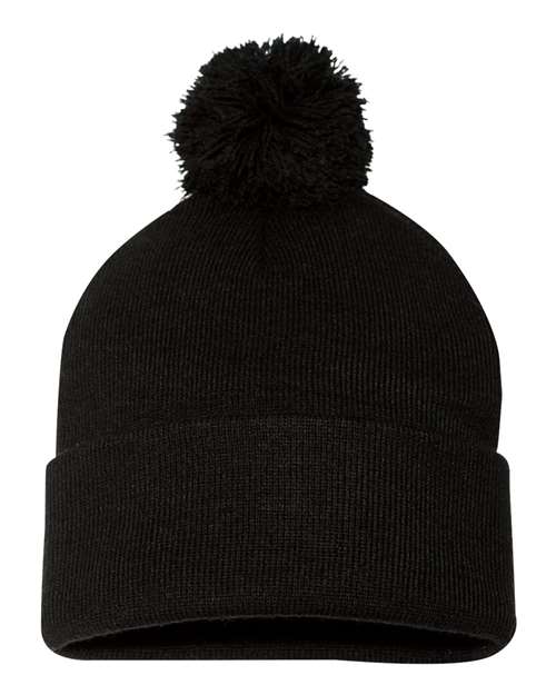 12" Pom-Pom Cuffed Beanie - Sportsman