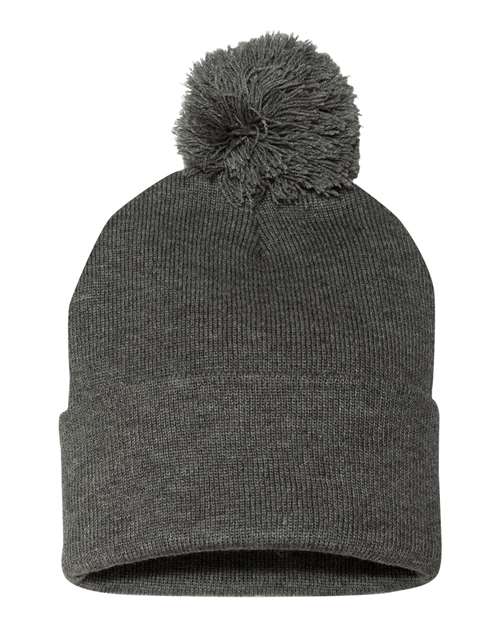 12" Pom-Pom Cuffed Beanie - Sportsman
