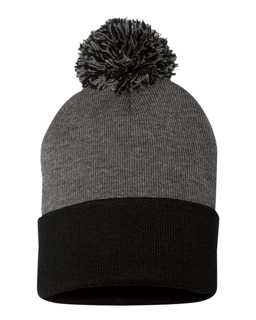 12" Pom-Pom Cuffed Beanie - Sportsman