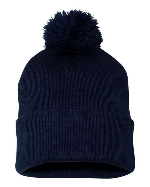 12" Pom-Pom Cuffed Beanie - Sportsman