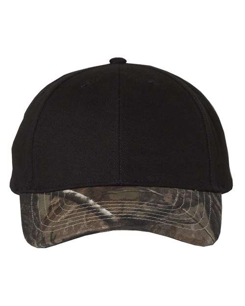 Solid Crown with Camo Bill Cap - Kati