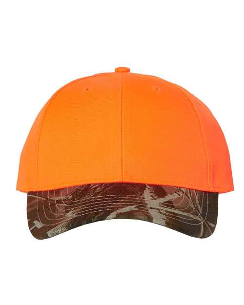 Solid Crown with Camo Bill Cap - Kati
