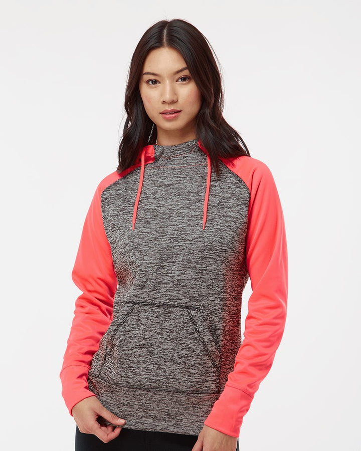 Women’s Colorblocked Cosmic Fleece Hooded Sweatshirt - J. America - 8618