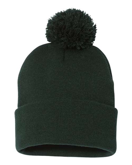 12" Pom-Pom Cuffed Beanie - Sportsman