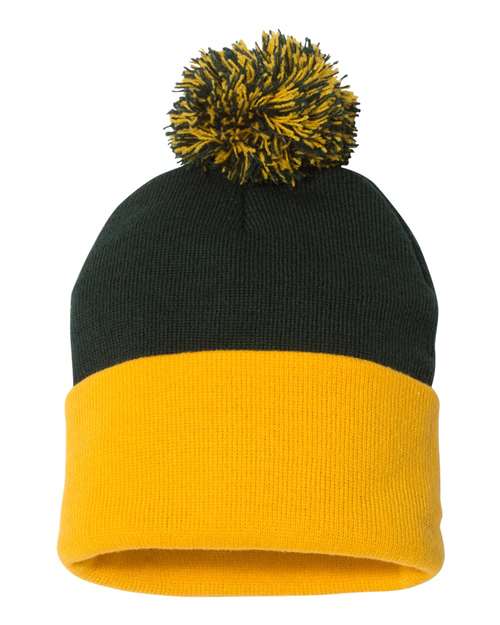 12" Pom-Pom Cuffed Beanie - Sportsman