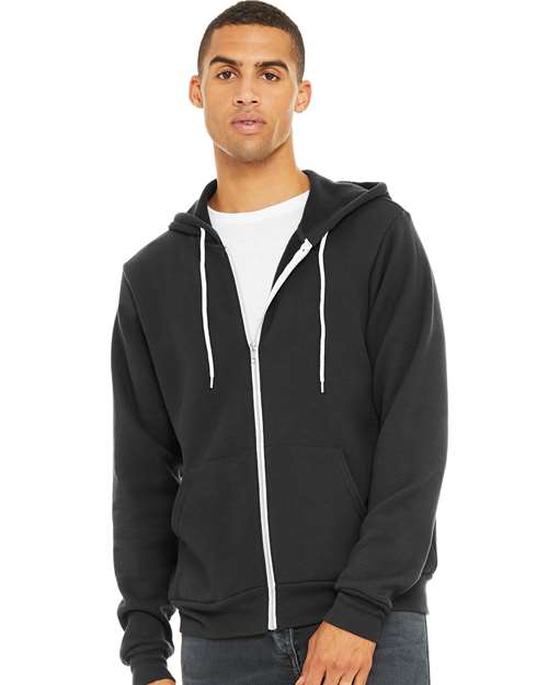 Unisex Sponge Fleece Full-Zip Hoodie Sweatshirt - BELLA + CANVAS - 3739