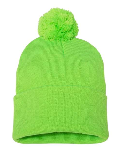 12" Pom-Pom Cuffed Beanie - Sportsman