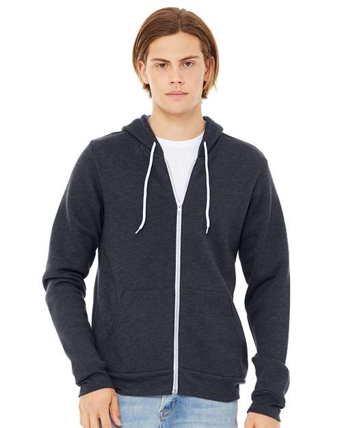 Unisex Sponge Fleece Full-Zip Hoodie Sweatshirt - BELLA + CANVAS - 3739