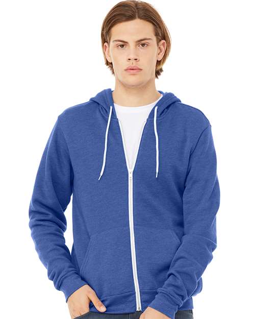 Unisex Sponge Fleece Full-Zip Hoodie Sweatshirt - BELLA + CANVAS - 3739