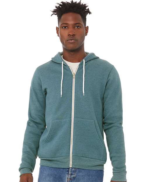 Unisex Sponge Fleece Full-Zip Hoodie Sweatshirt - BELLA + CANVAS - 3739