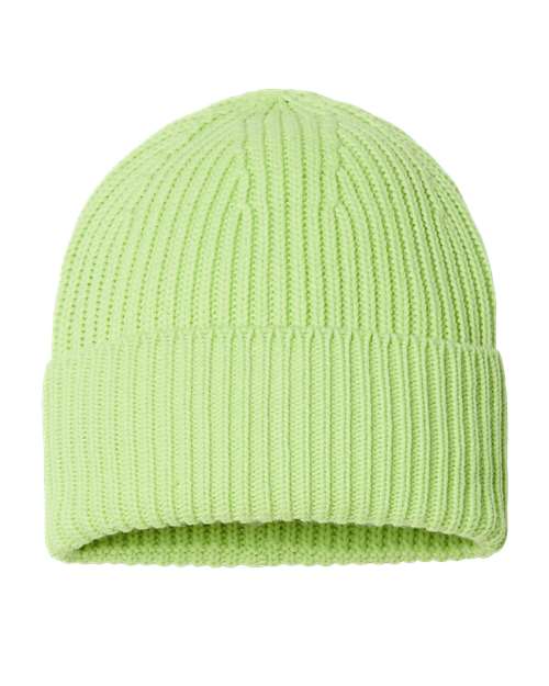 Sustainable Chunky Rib Cuffed Beanie - Atlantis Headwear