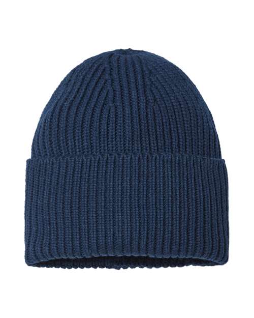 Sustainable Chunky Rib Cuffed Beanie - Atlantis Headwear