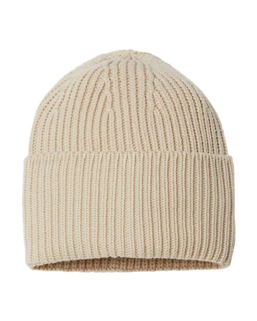Sustainable Chunky Rib Cuffed Beanie - Atlantis Headwear