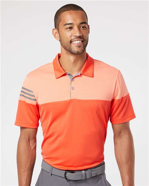 Men's Heathered 3-Stripes Colorblocked Polo – A213 - Adidas