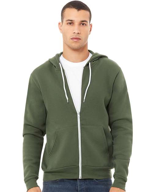 Unisex Sponge Fleece Full-Zip Hoodie Sweatshirt - BELLA + CANVAS - 3739